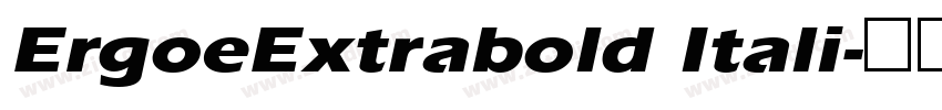 ErgoeExtrabold Itali字体转换